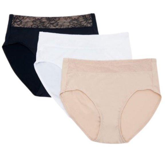 Breezies Other - Breezies S/3 Lace Essentials Hi-Cut Brief Panties